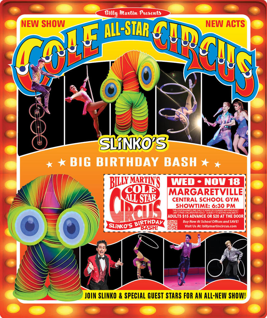 Cole All-Star Circus coming to MCS 11/18