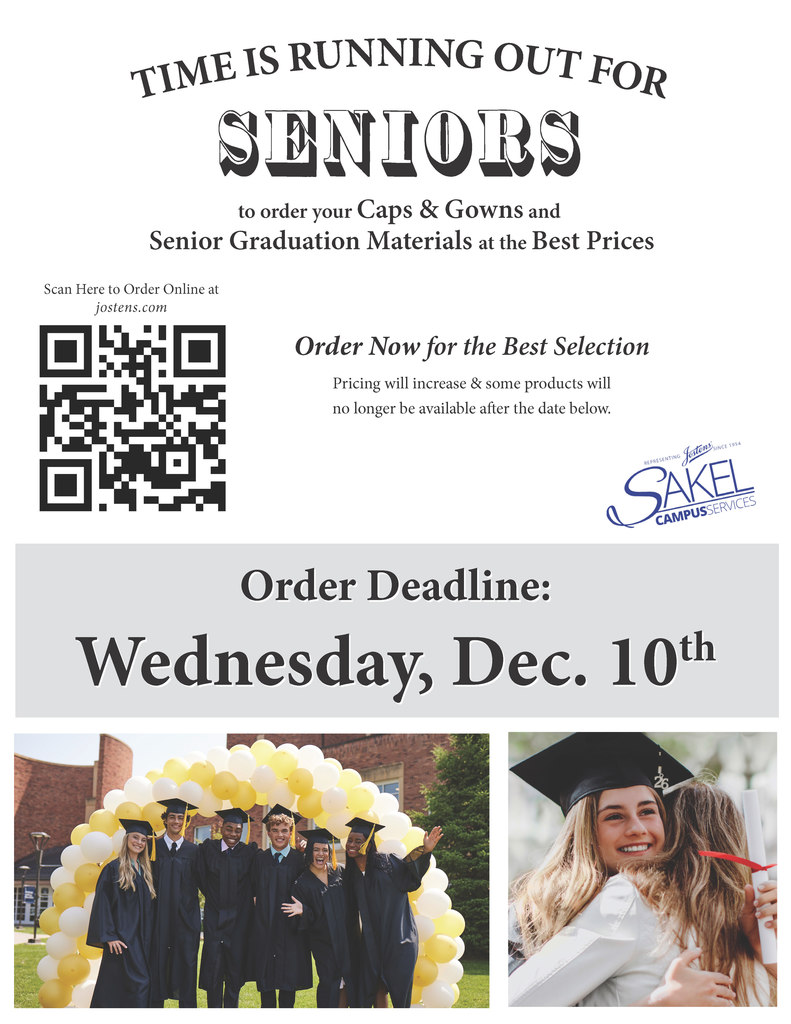 cap and gown deadline