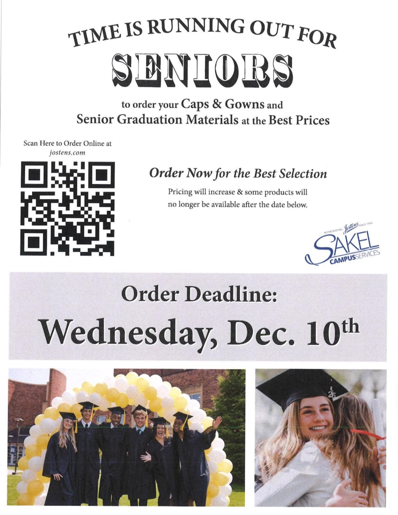 cap and gown deadline