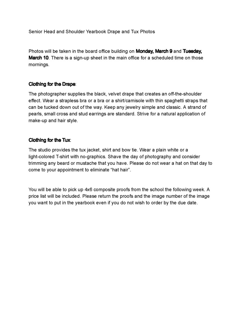 tux and drape retakes