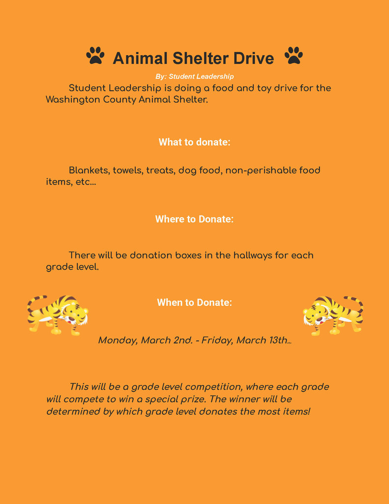 animal shelter drive