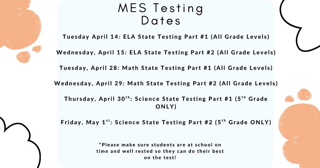 mes testing dates