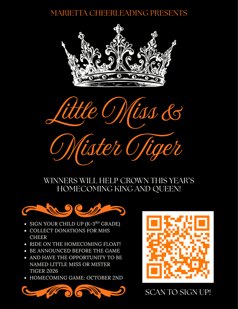 little miss and little mr tiger competition will be homecoming weekend.