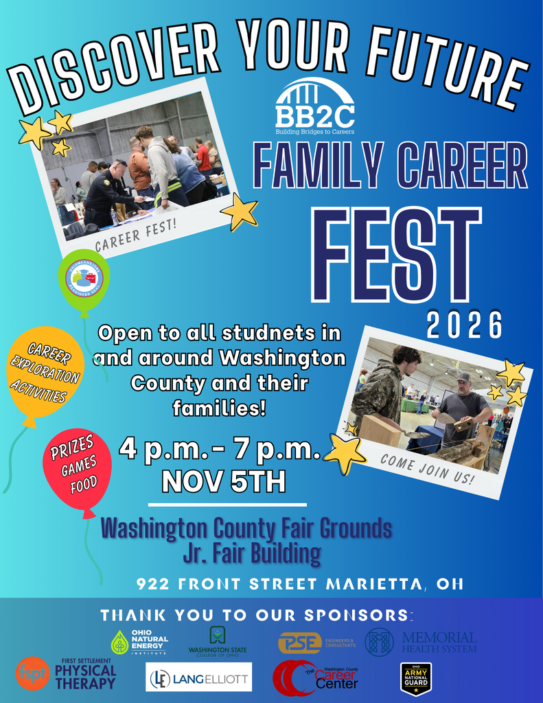 Poster for Family Career Fest 2026. Photos of people attending event. Text: Discover Your Future Family Career Fest 2026.