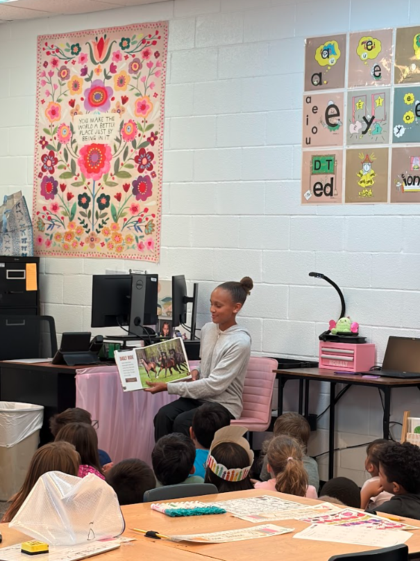 reading to students in classroom