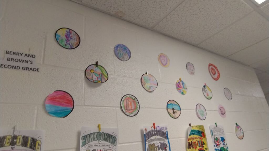 dots on wall