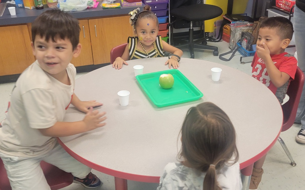 students at table