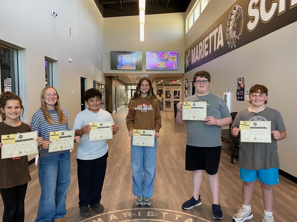Middle school students of the month