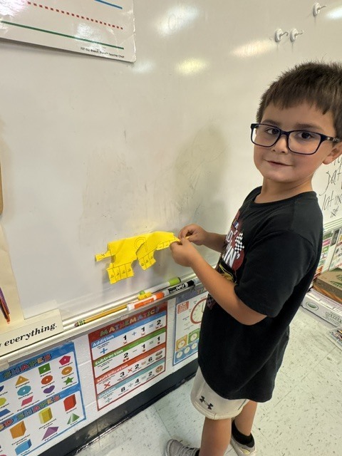student in classroom