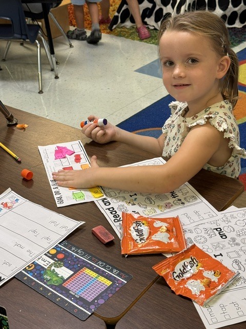 student in classroom