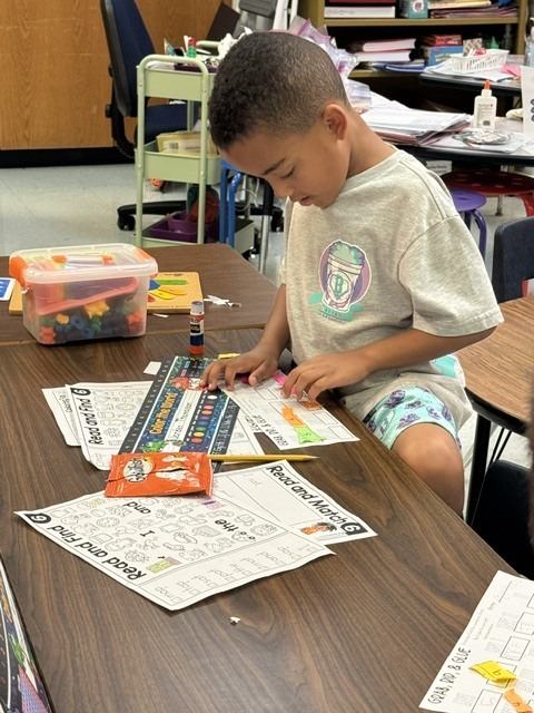 student in classroom