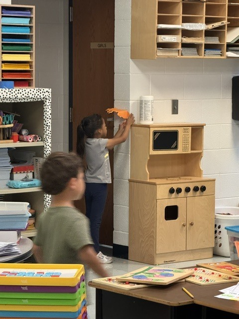 student in classroom