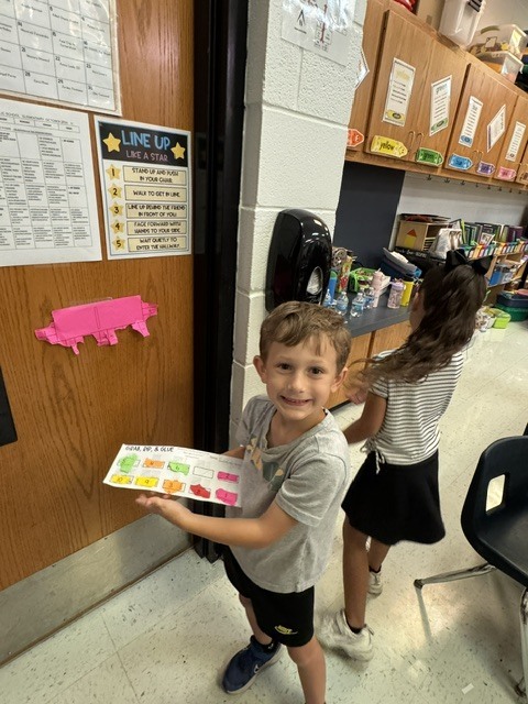 student in classroom