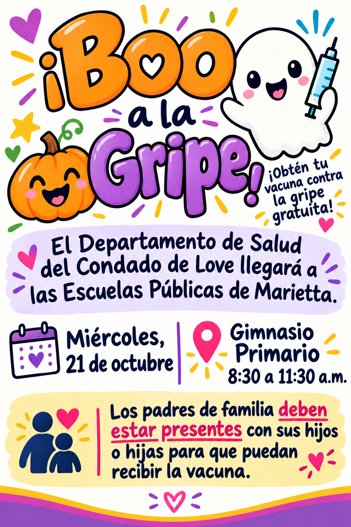 flu information poster in spanish