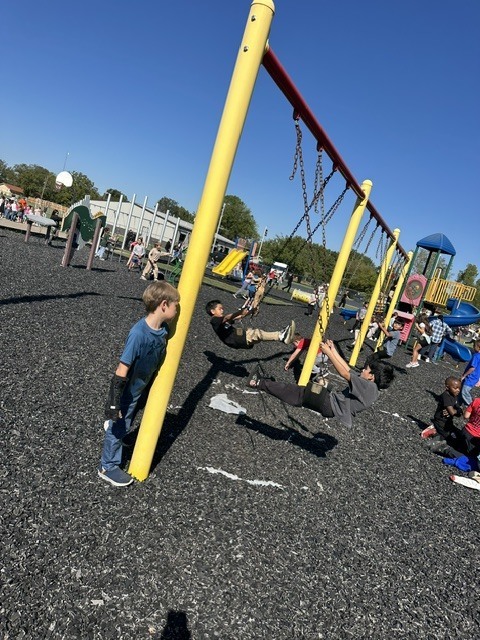 kids playing on playground