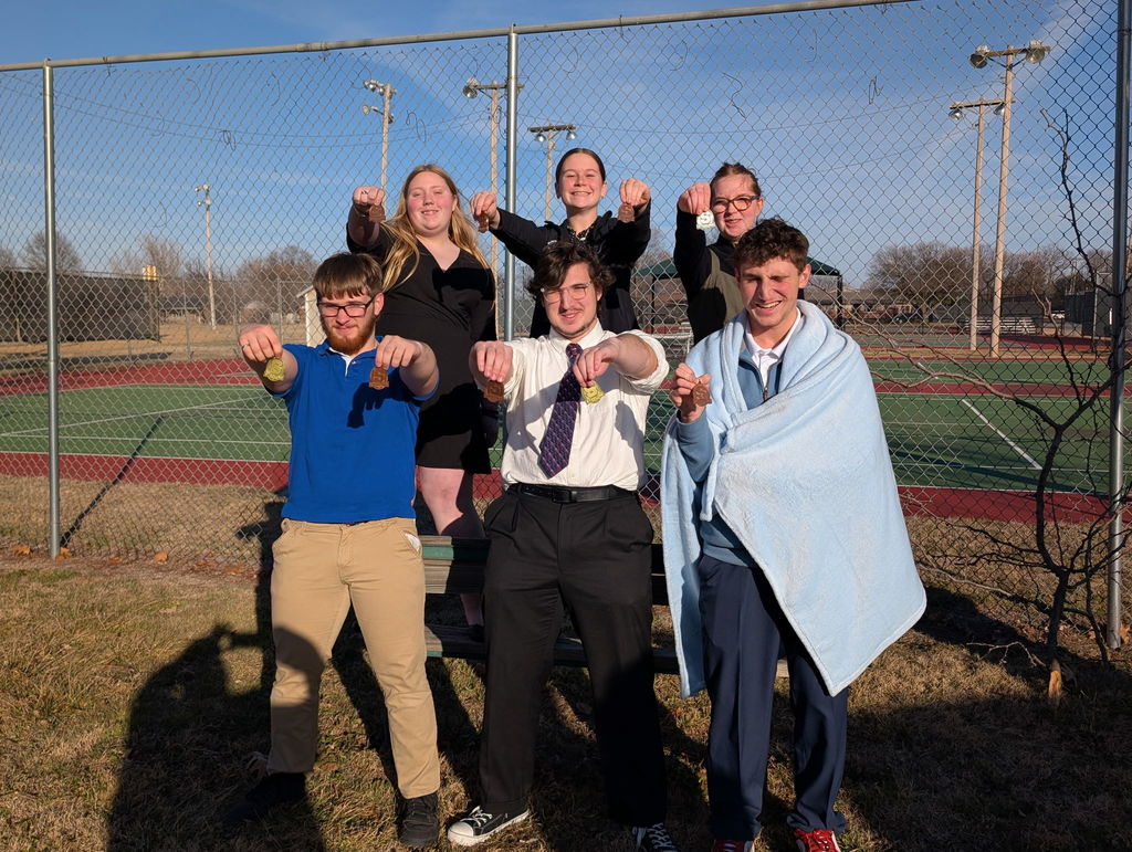 The Forensics medalists from the Sterling meet. 
