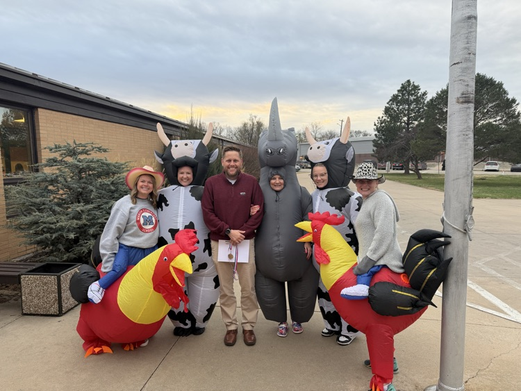 Greeters had to take a picture with Superintendent Mr. Wasmuth