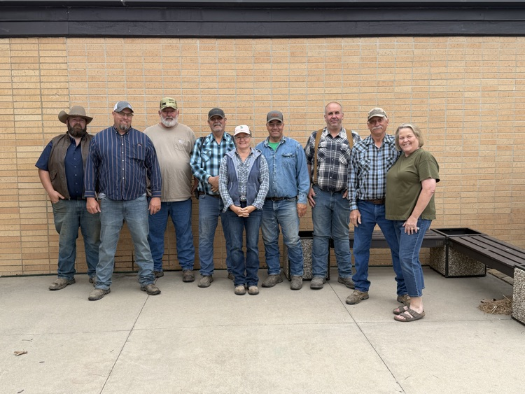 a group of ranchers and farmers who greeted at MES.
