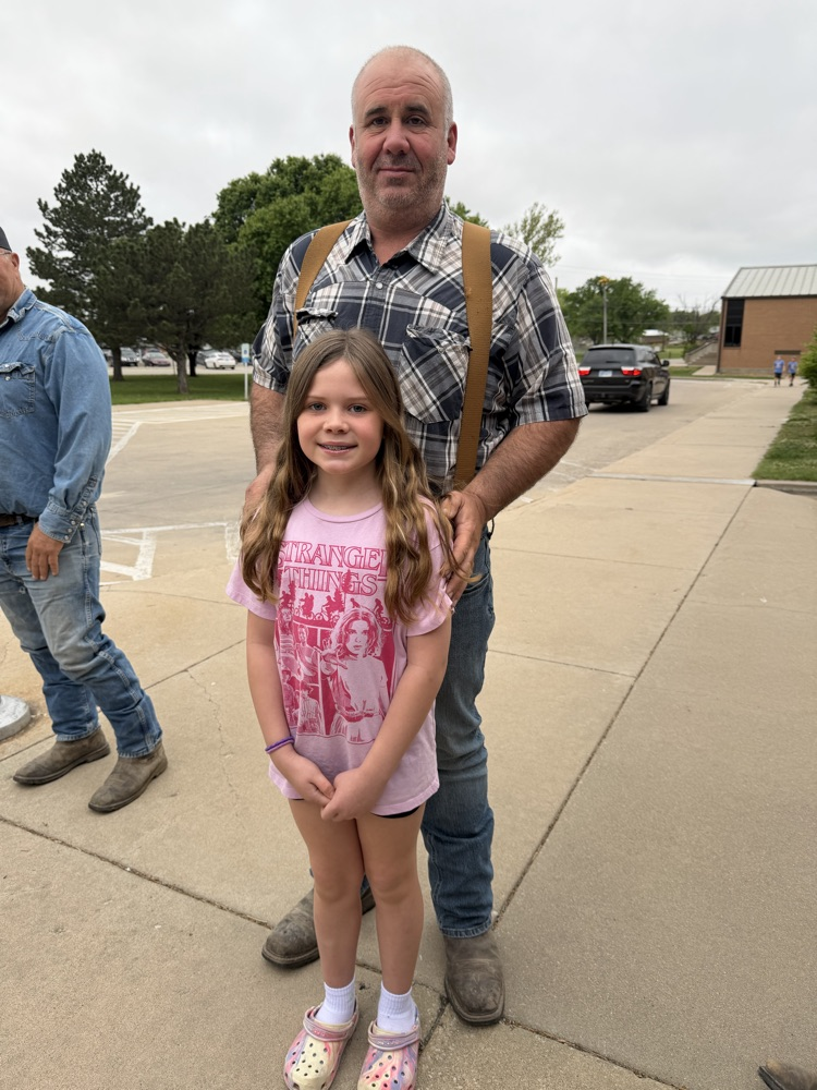 A student with her dad 