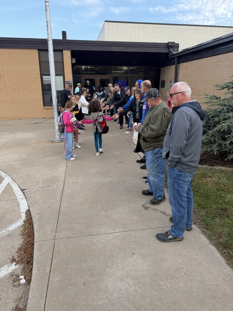 Greeters greeting MES students