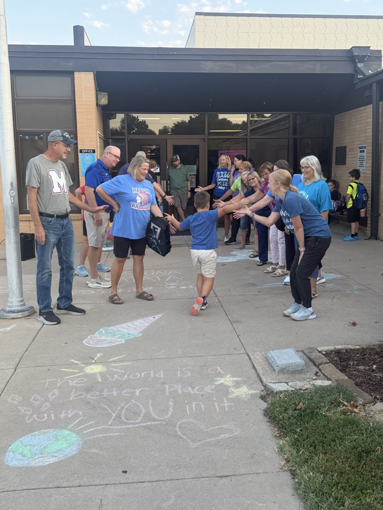 Retired educators greeting our students