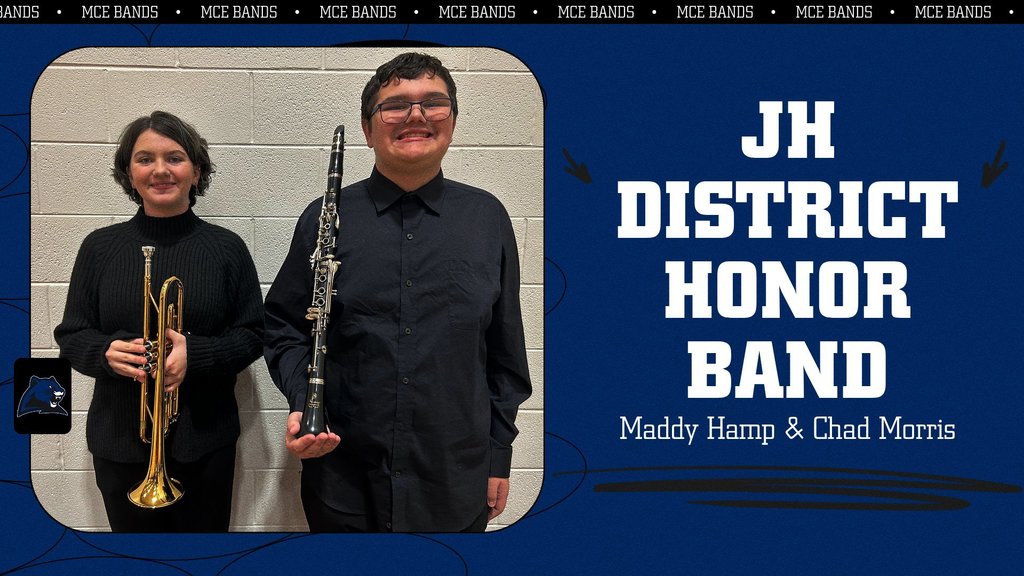 Two students with instruments