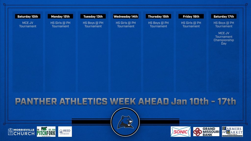 Morrisville Athletic Activities Week of January 10th -17th