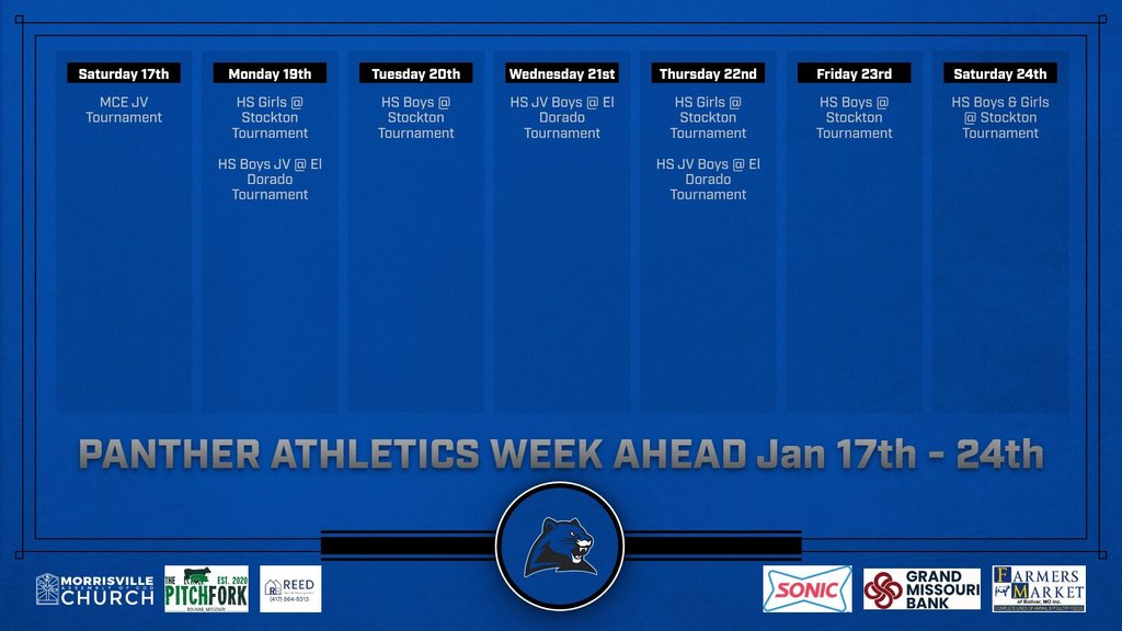 Morrisville Athletic Activities Week of January 17th -24th