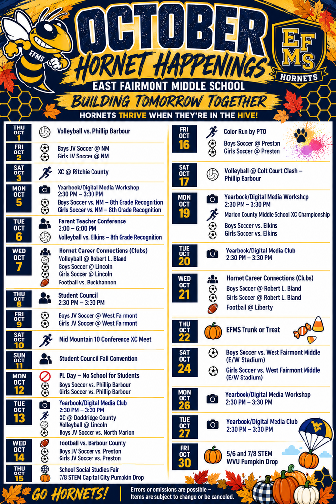 October Hornet Happenings