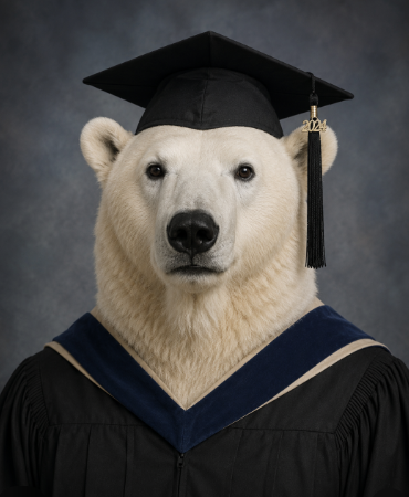 polar bear graduation pics