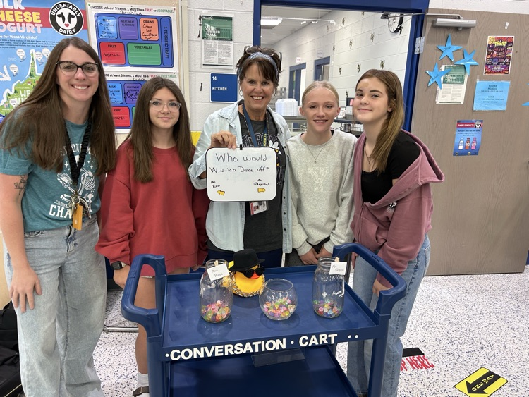 students with convo cart
