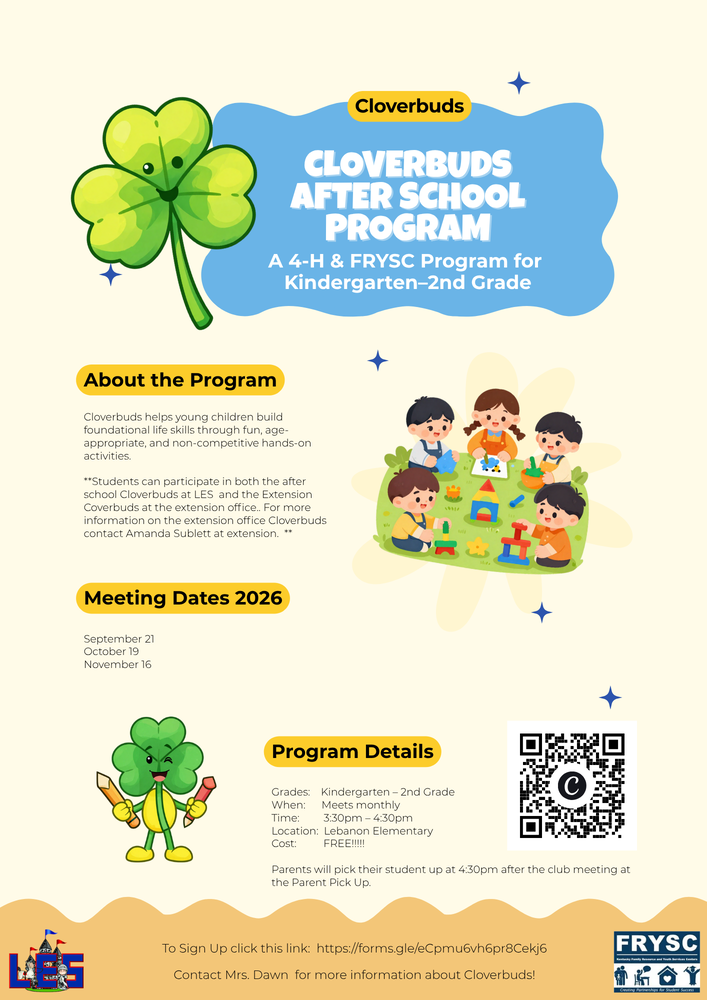 Cloverbuds flyer