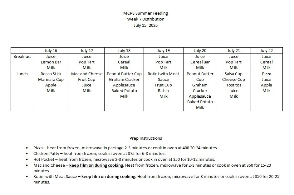 week 7 menu