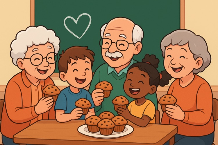 grandparents celebrating 