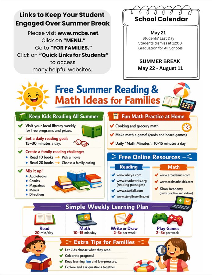 Summer 2026 Parent Newsletter 