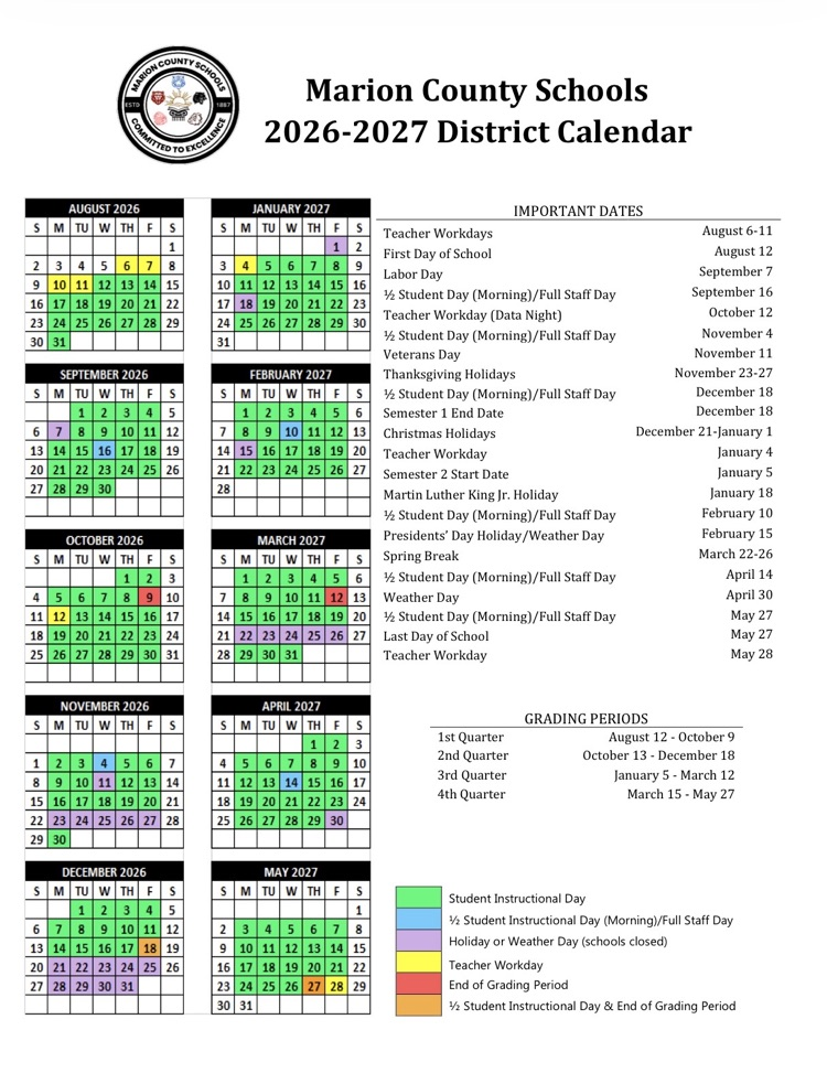 26-27 Calendar
