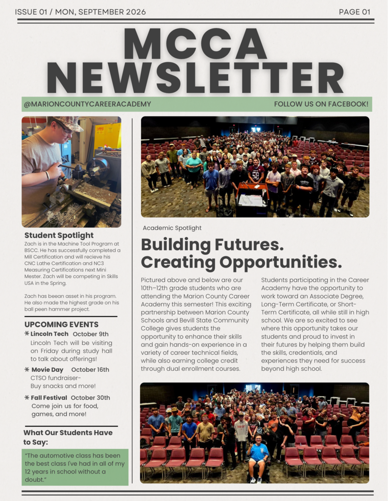 MCCA Newsletter