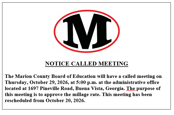 Notice Called Meeting