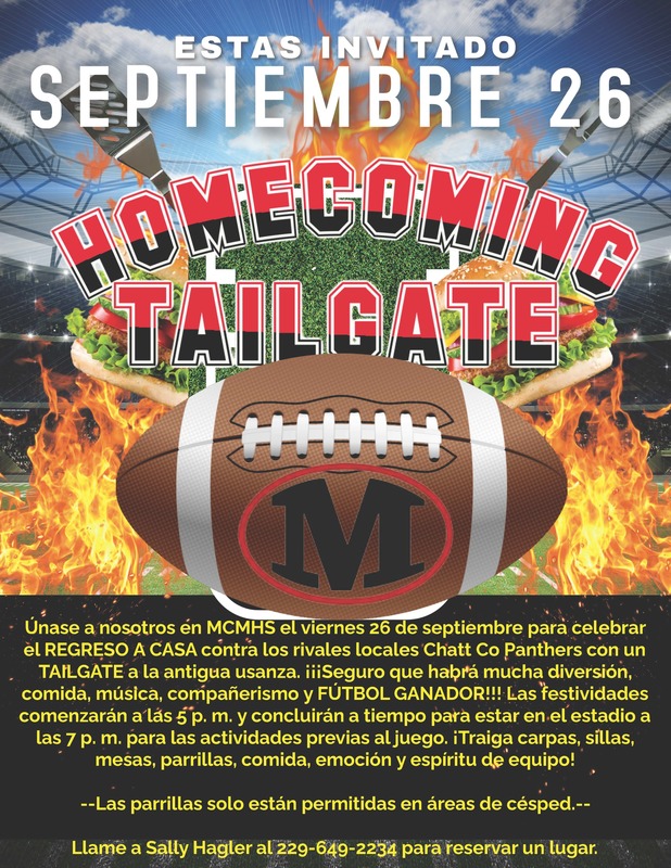 Homecoming Tailgate Spanish