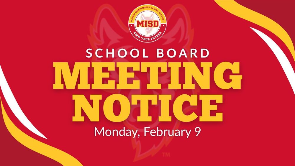 MISD Board Meeting Notice 