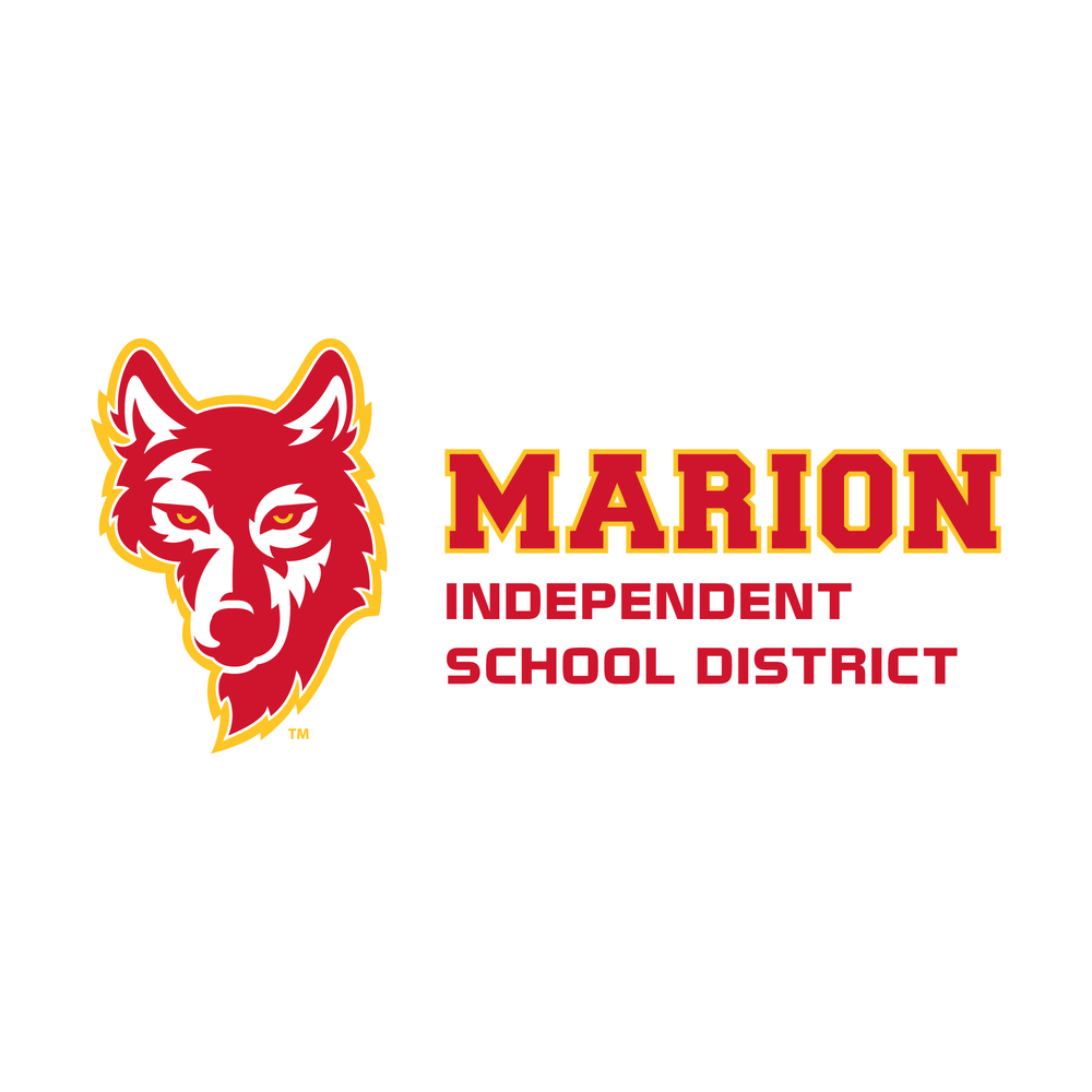 Wolf logo next to Marion Independent School District text