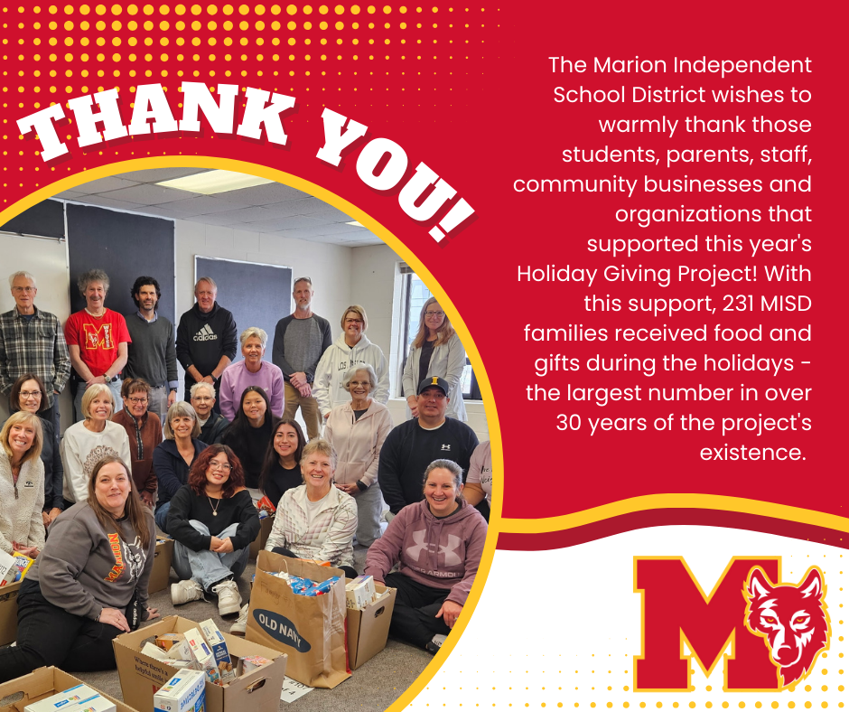 Holiday Giving Project Thank You