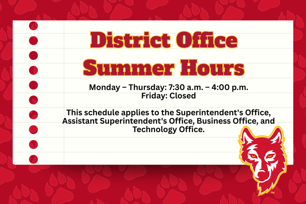 District Office Summer Hours