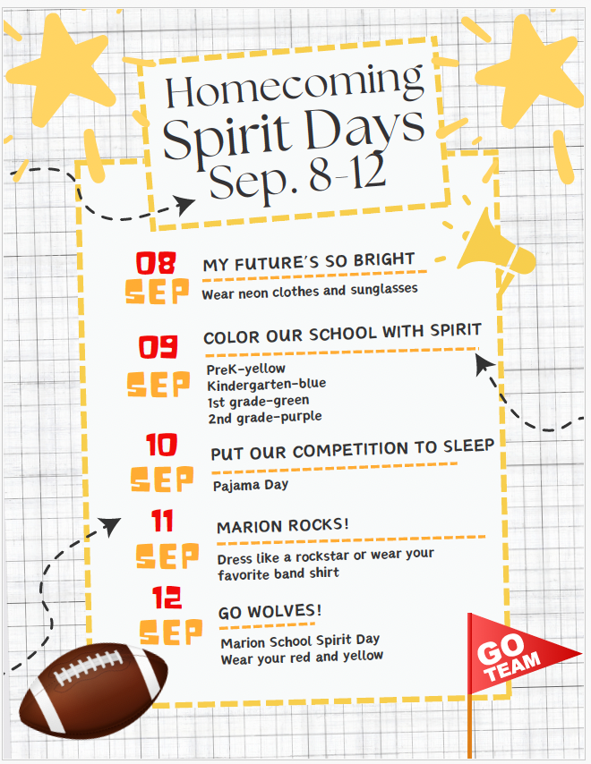 Sprit Week Dress up days