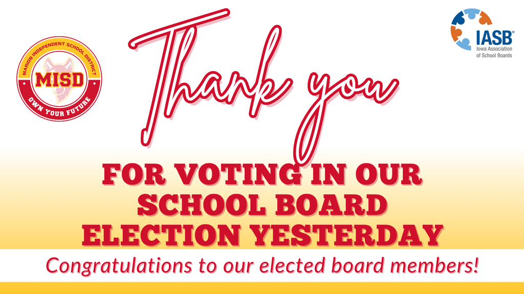 School Board Election Thank You