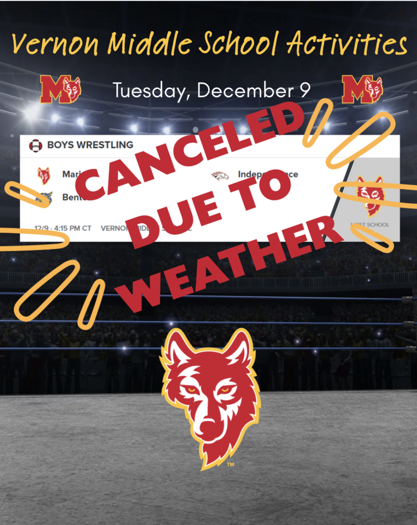 VMS 12/9 Wrestling Meet Canceled