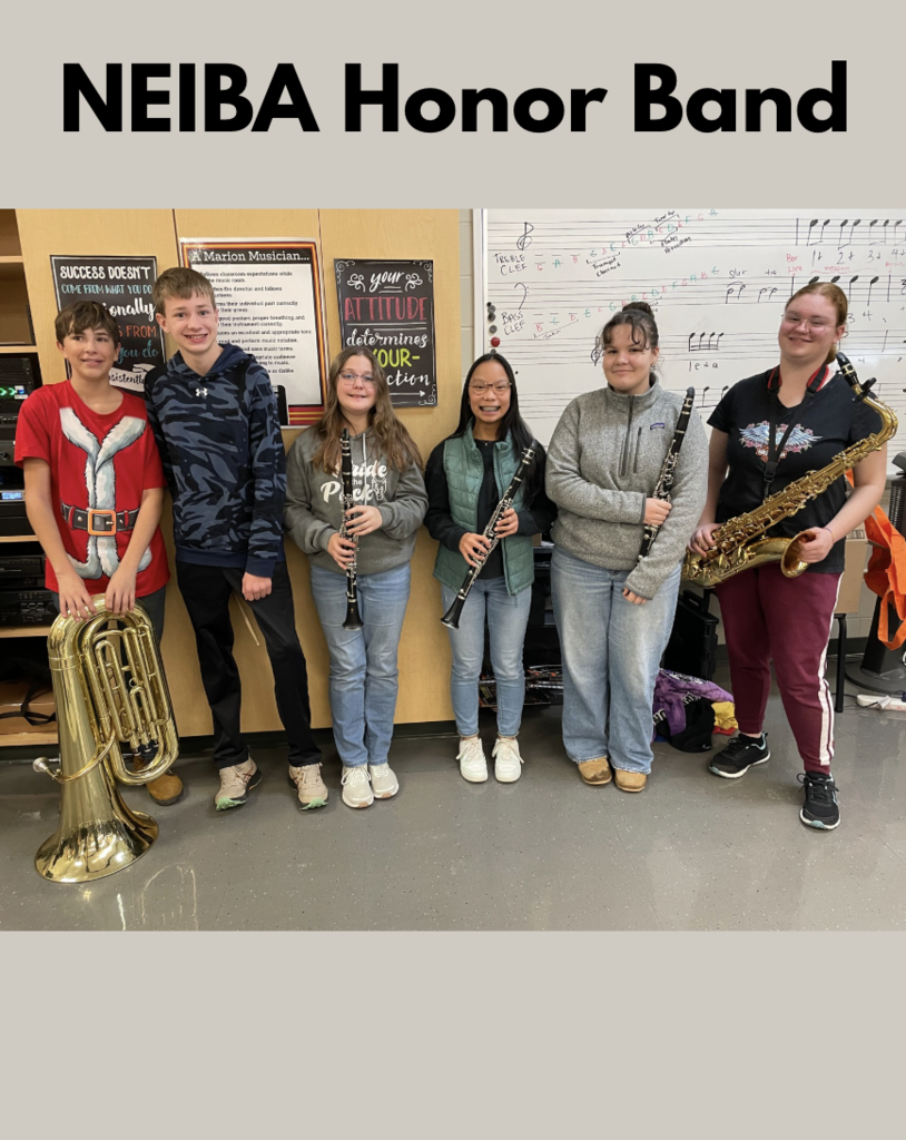 NEIBA Honor Band 12/6 8th Grade Participants