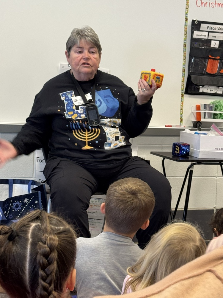 Kindergarten learning about Hanukkah 