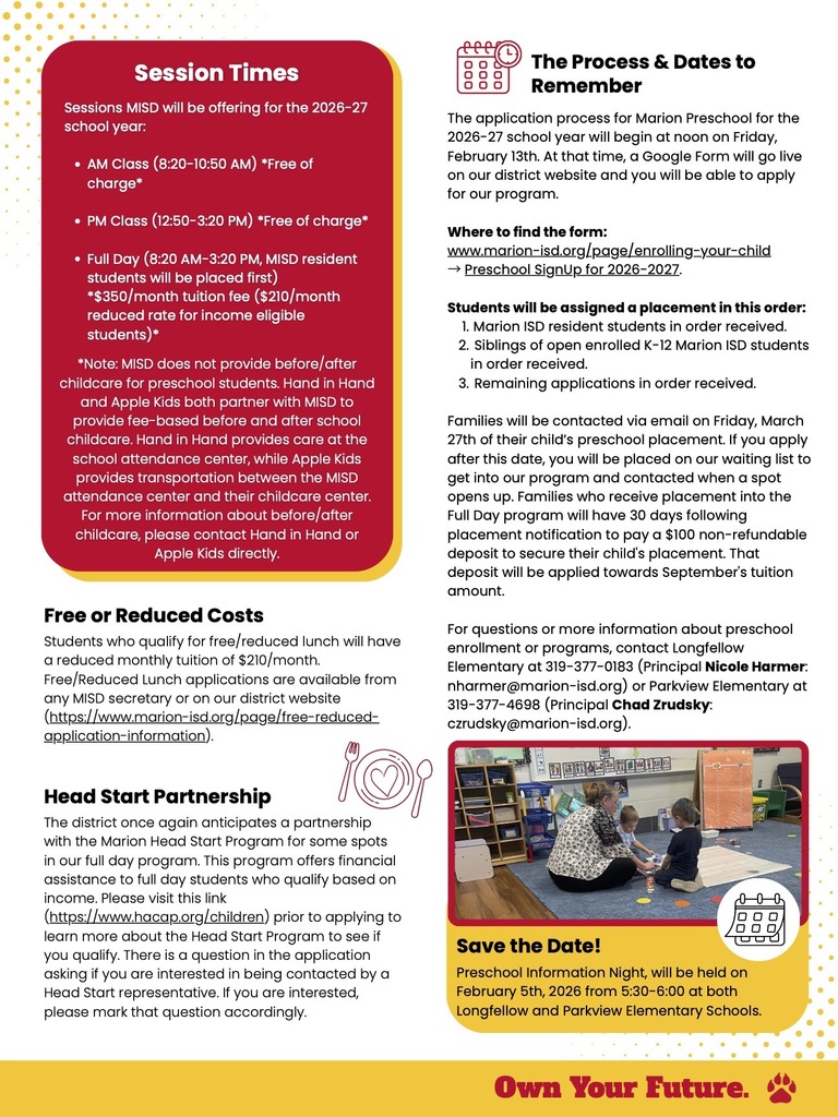 Preschool Information Page 2