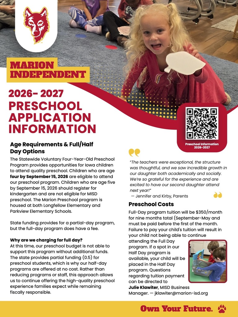 Preschool Information Page 1